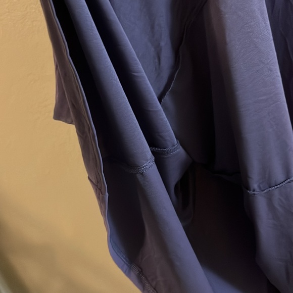 Alya Purple Ruched Front Short Sleeve Panel Swing Dress M - Picture 6 of 11